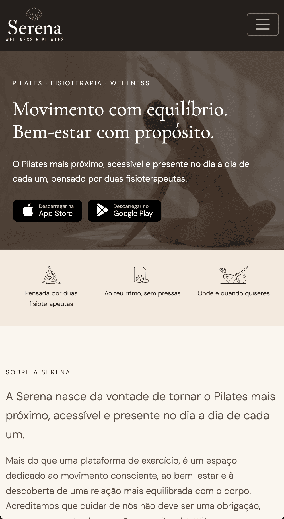Landing page em mobile